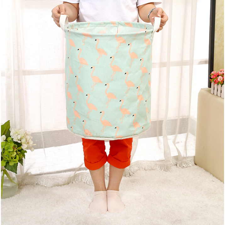 Collapsible Laundry Basket with Handles Foldable Canvas Washing for Bedroom Bathroom Storage - Image 12