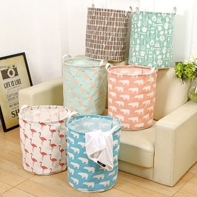 Collapsible Laundry Basket with Handles Foldable Canvas Washing for Bedroom Bathroom Storage - Image 13
