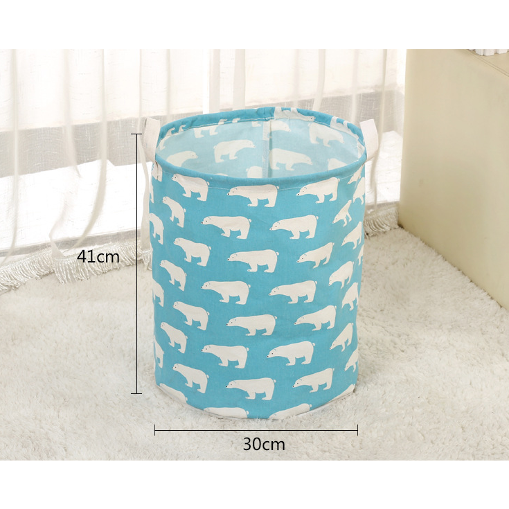 Collapsible Laundry Basket with Handles Foldable Canvas Washing for Bedroom Bathroom Storage - Image 6