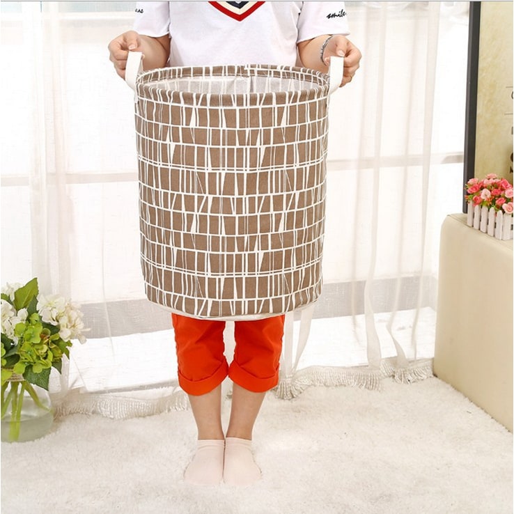 Collapsible Laundry Basket with Handles Foldable Canvas Washing for Bedroom Bathroom Storage - Image 7