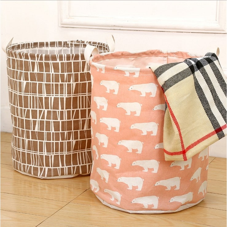 Collapsible Laundry Basket with Handles Foldable Canvas Washing for Bedroom Bathroom Storage - Image 9
