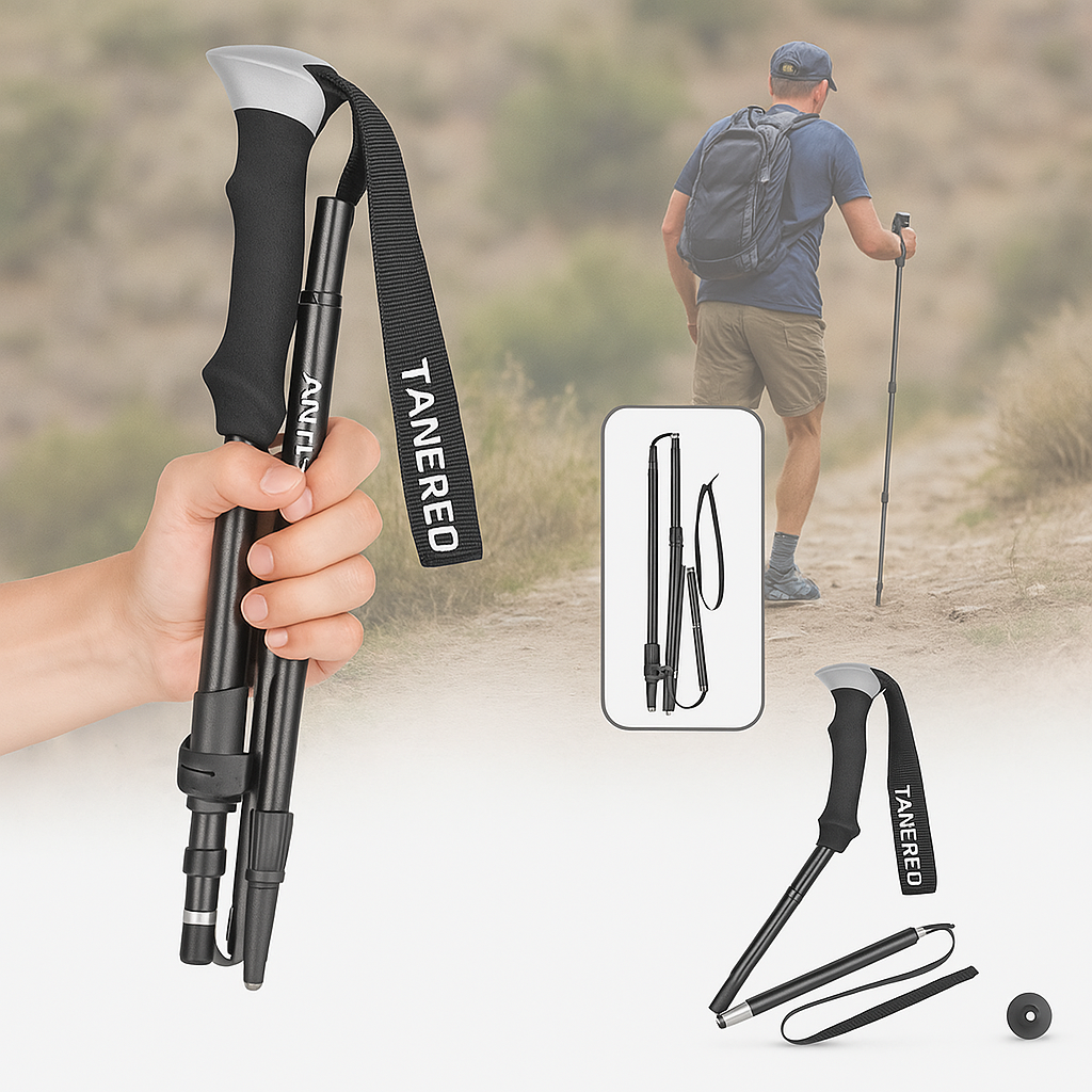 Collapsible Trekking Poles with Adjustable Walking and Lightweight Folding Design - Image 6