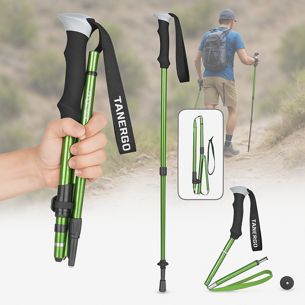 Collapsible Trekking Poles with Adjustable Walking and Lightweight Folding Design - Image 7
