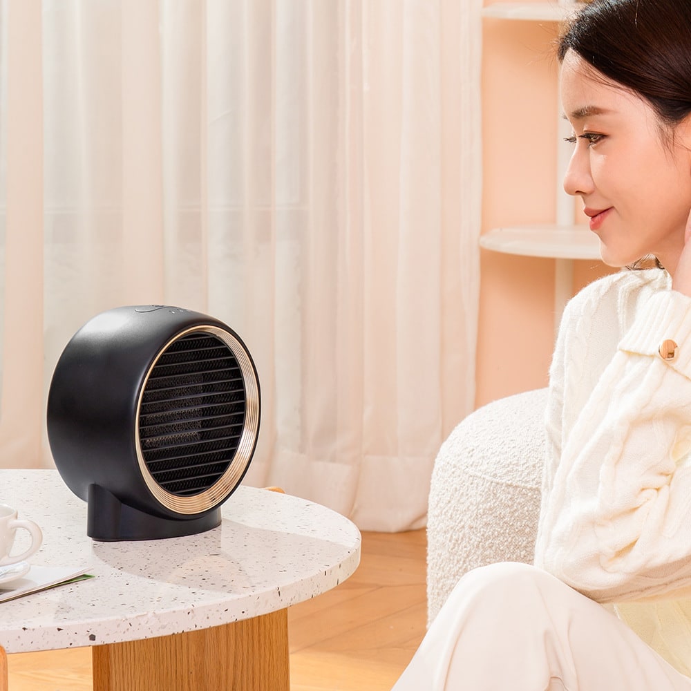 Compact Desktop Space Heater with Ptc Ceramic Element and Dual Fan Speed - Image 2