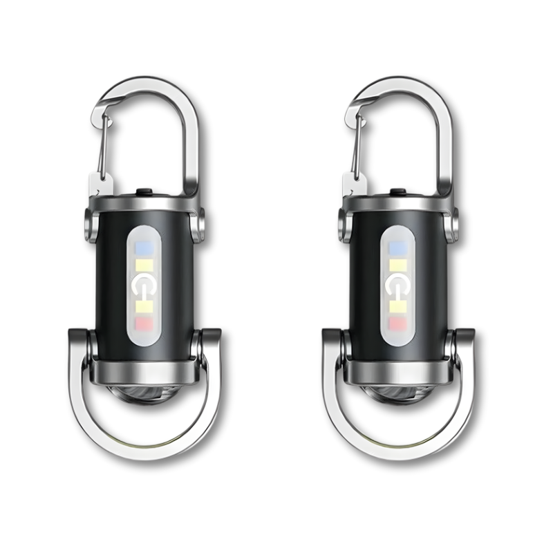 Compact Edc Flashlight with Usb-C Rechargeable Mini LED Keychain and Multi-Color Strobe - Image 3