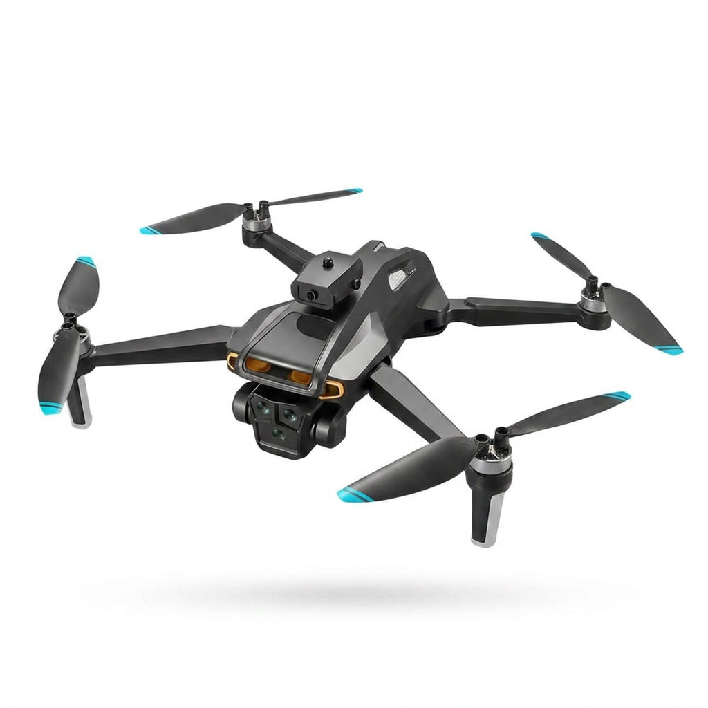 Compact Foldable Camera Drone with Triple Lens and Quadcopter Design for Aerial Photography - Image 1