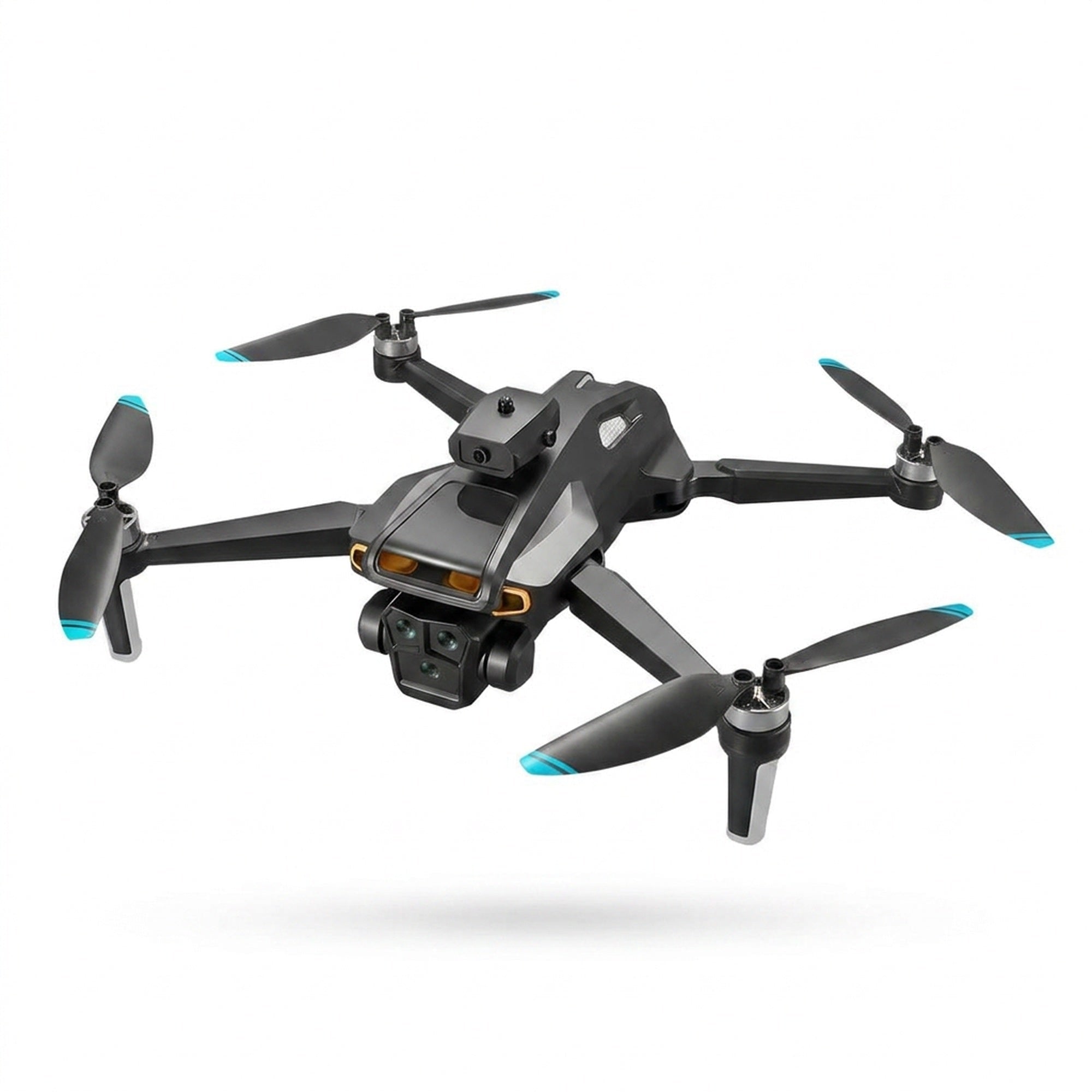 Compact Foldable Camera Drone with Triple Lens and Quadcopter Design for Aerial Photography - Image 1