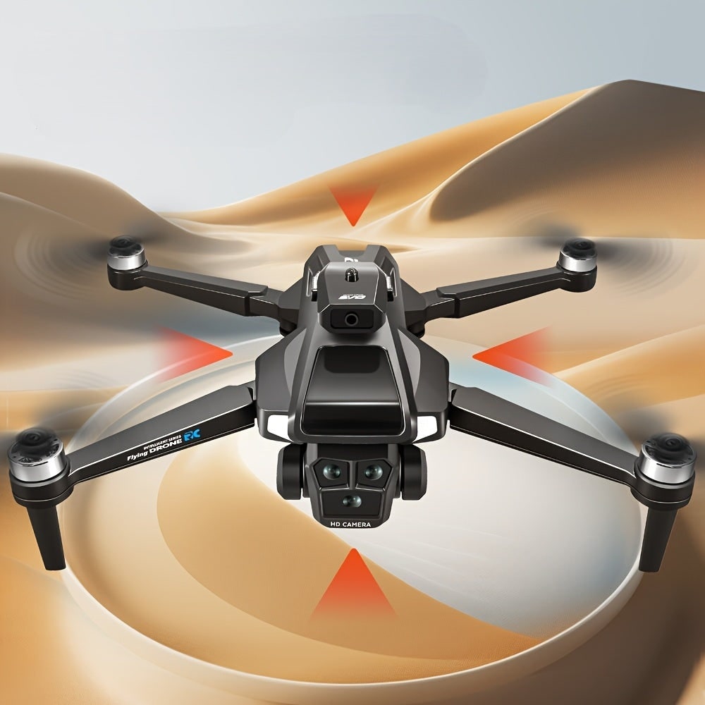 Compact Foldable Camera Drone with Triple Lens and Quadcopter Design for Aerial Photography - Image 10