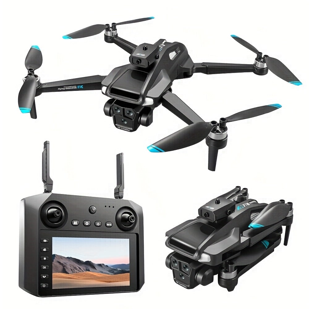 Compact Foldable Camera Drone with Triple Lens and Quadcopter Design for Aerial Photography - Image 13
