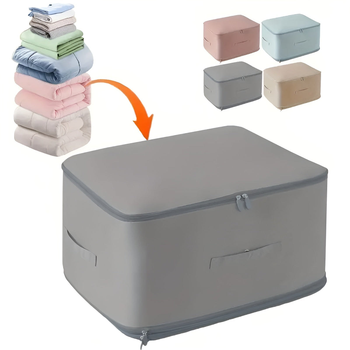Compression Storage Bag with Zip Lock and Collapsible Design for Clothes and Bedding - Image 11