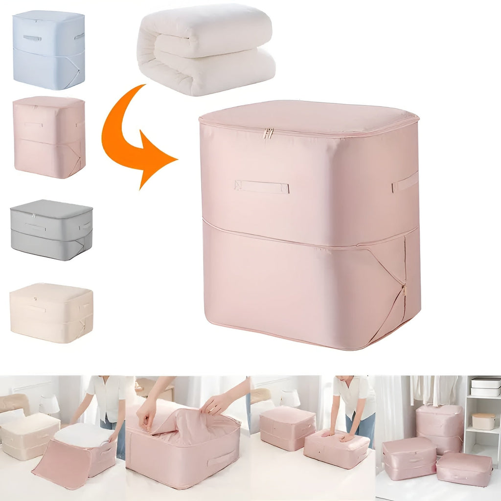 Compression Storage Bag with Zip Lock and Collapsible Design for Clothes and Bedding - Image 2