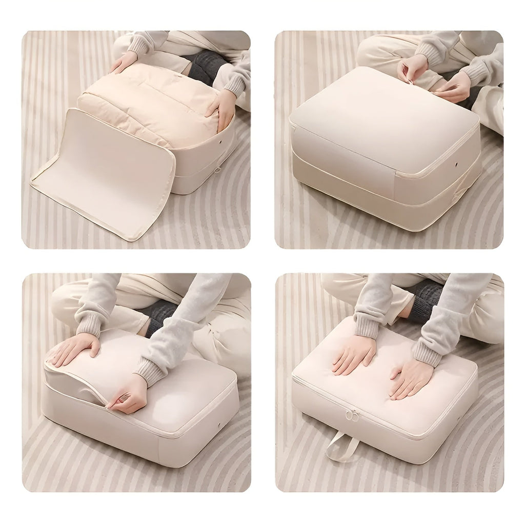Compression Storage Bag with Zip Lock and Collapsible Design for Clothes and Bedding - Image 6