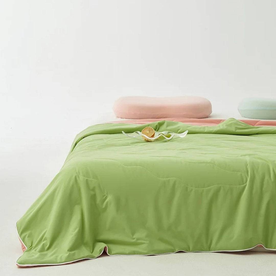 Cooling Blanket Lightweight Reversible Silky Quilted Summer Throw Cool For Hot Sleepers - Image 8