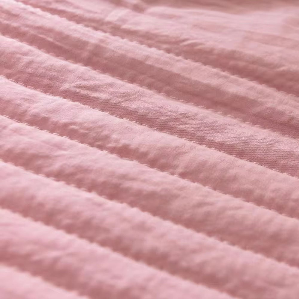 Cooling Blanket with Channel Quilted Design and Contrast Trim for Hot Sleepers - Image 3