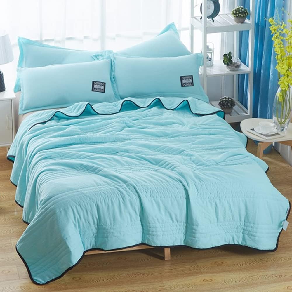 Cooling Blanket with Channel Quilted Design and Contrast Trim for Hot Sleepers - Image 7