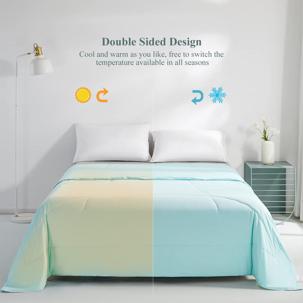 Cooling Comforter Blanket Lightweight Quilted Breathable Summer Bed - Image 3