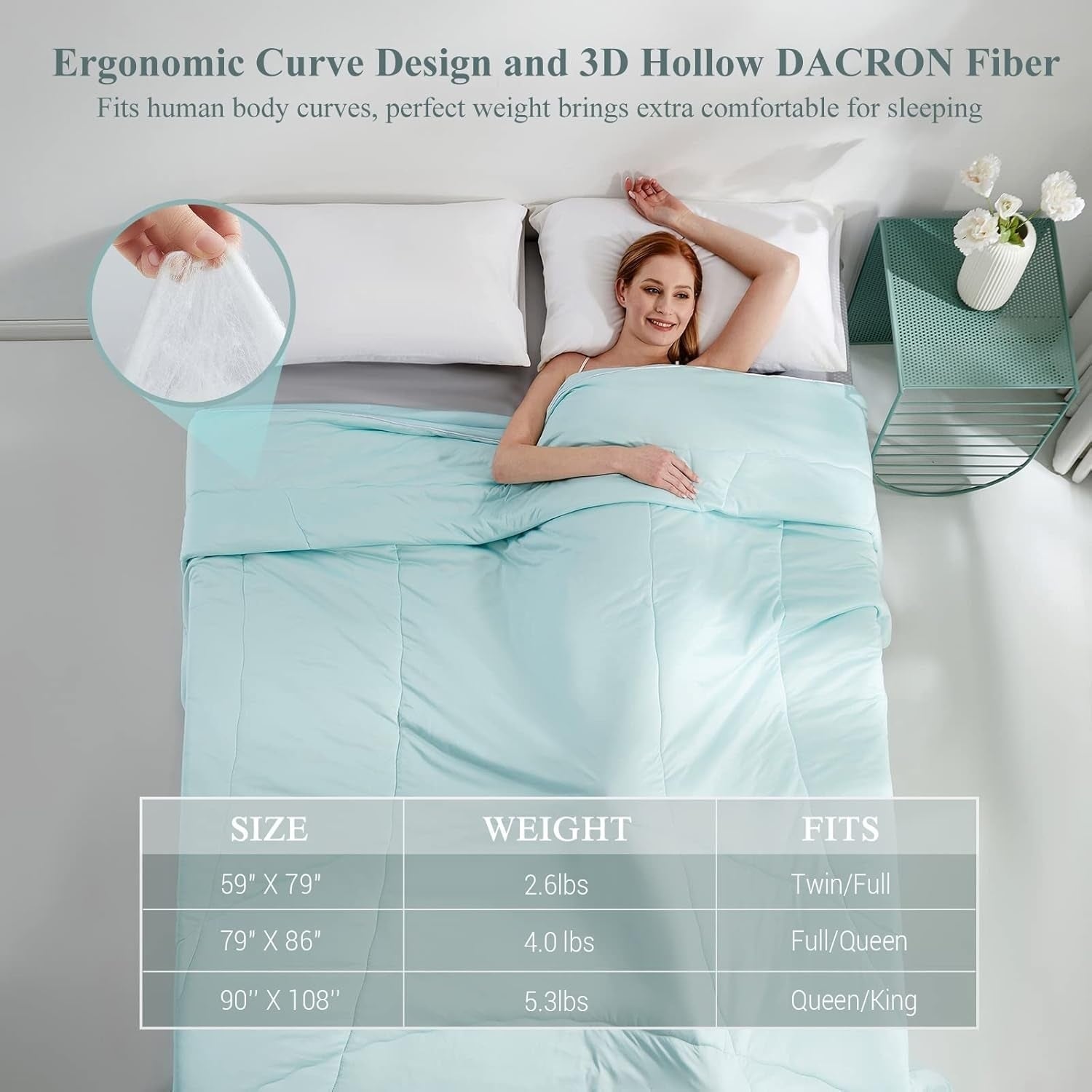 Cooling Comforter Blanket Lightweight Quilted Breathable Summer Bed - Image 4