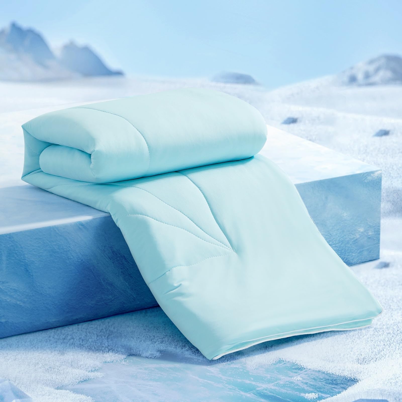 Cooling Comforter Blanket Lightweight Quilted Breathable Summer Bed - Image 7