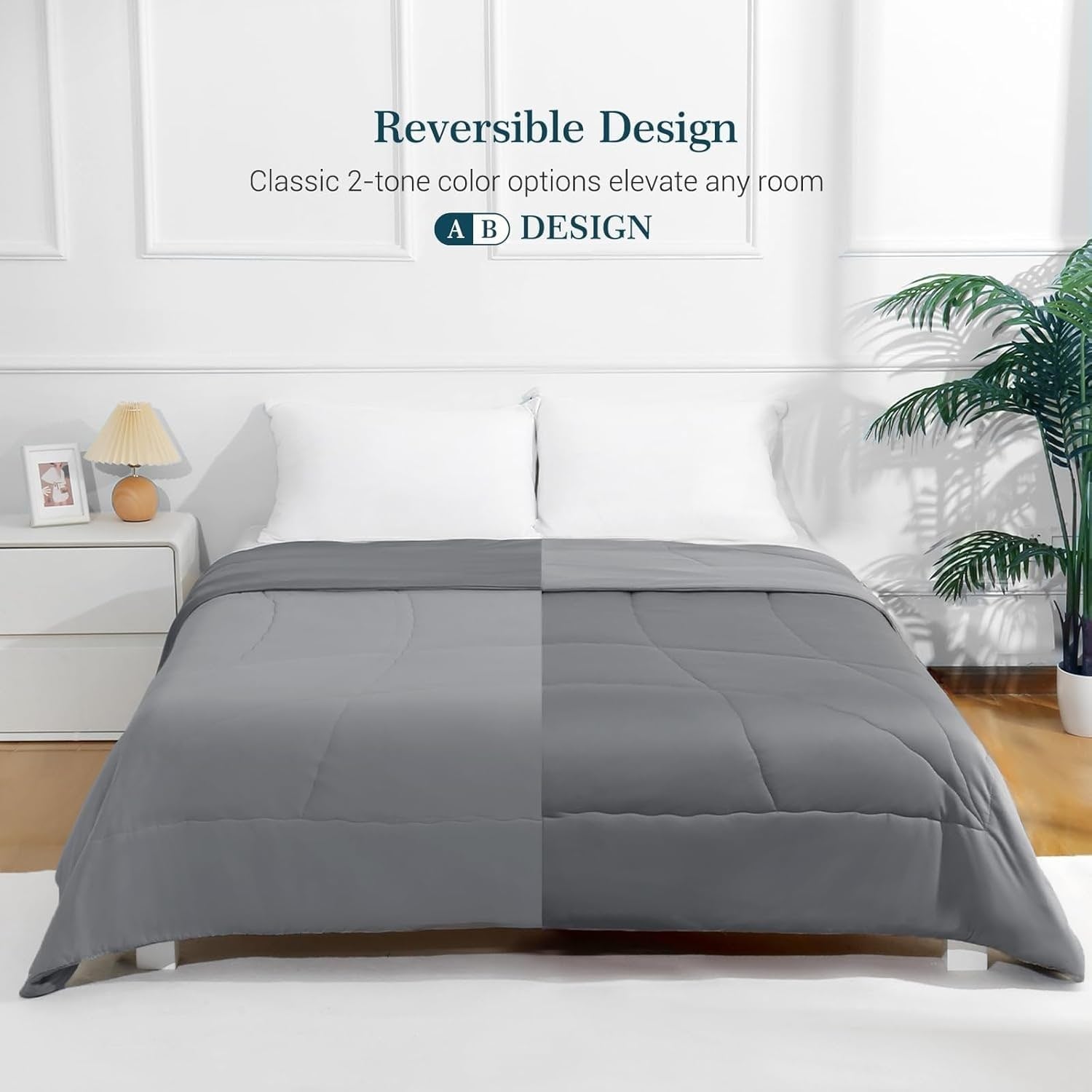Cooling Comforter Blanket Quilted Breathable Lightweight Reversible - Image 4