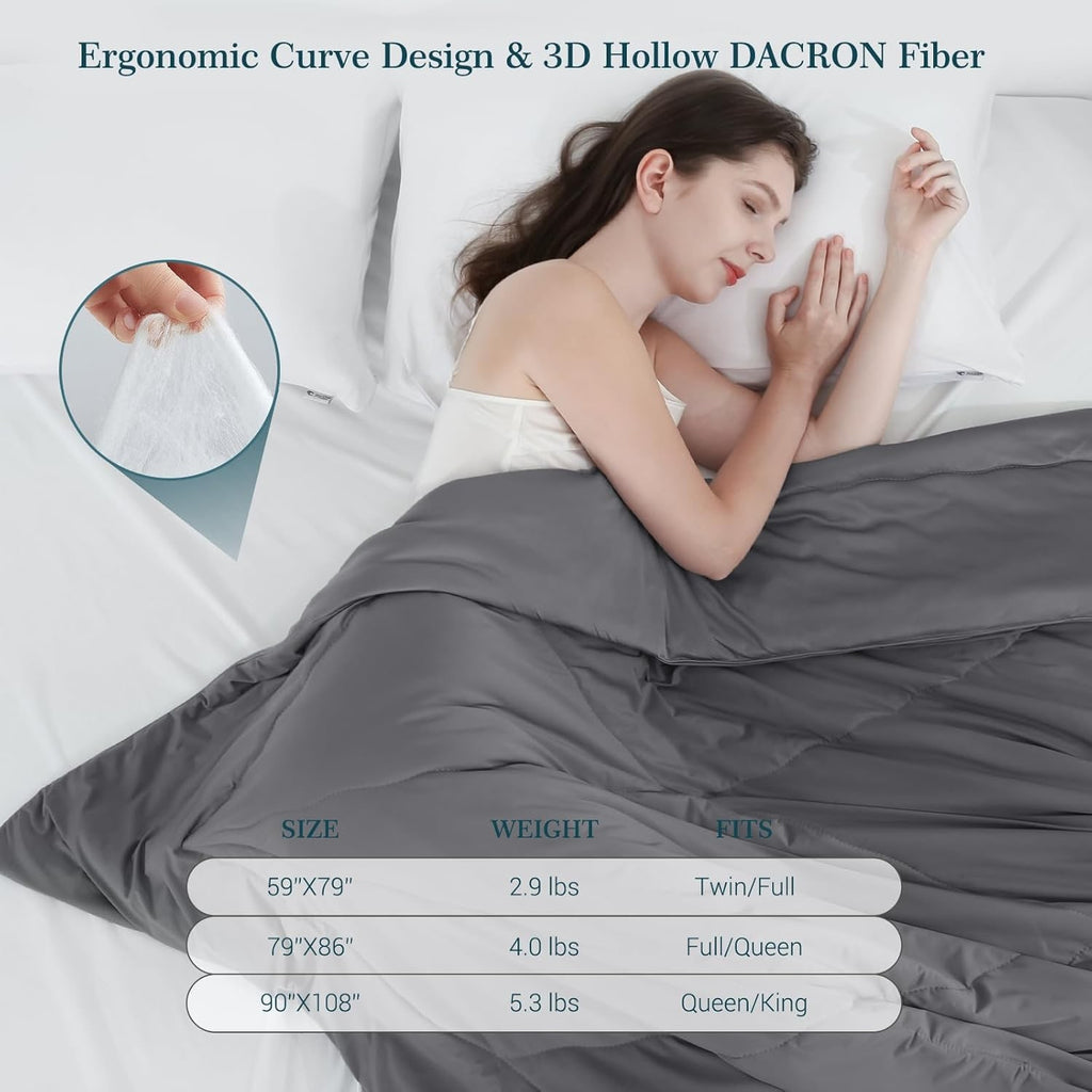 Cooling Comforter Blanket Quilted Breathable Lightweight Reversible - Image 7