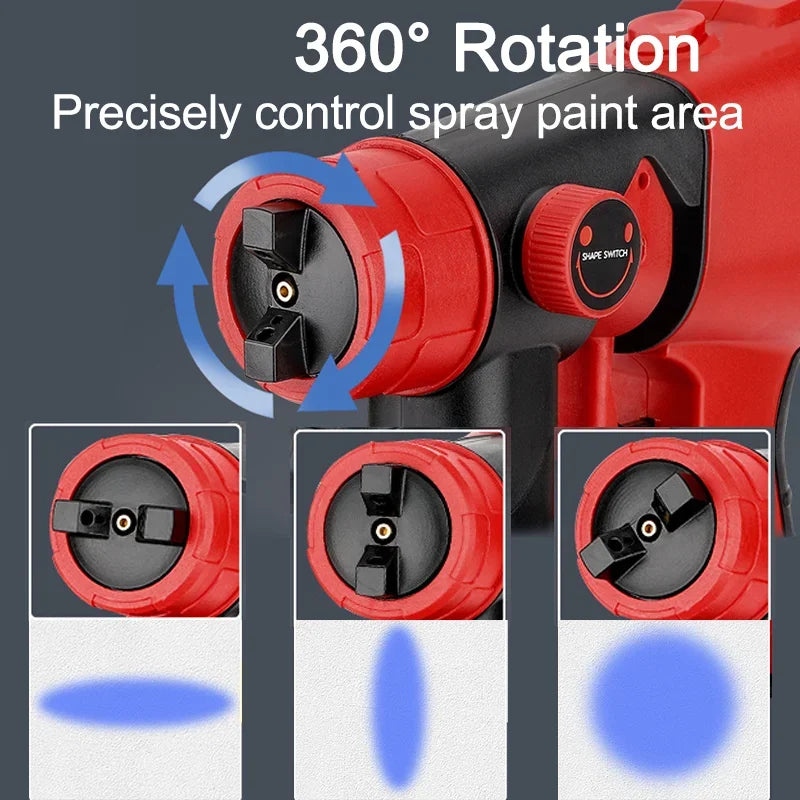 Cordless Electric Handheld Paint Sprayer Portable Adjustable Spray Patterns - Image 2