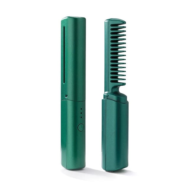 Cordless Hair Straightener Brush Portable Wireless LED Ceramic Heated Comb - Image 9