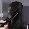 Cordless Hair Straightener Brush Rechargeable Wireless USB Portable Digital Display - Image 1
