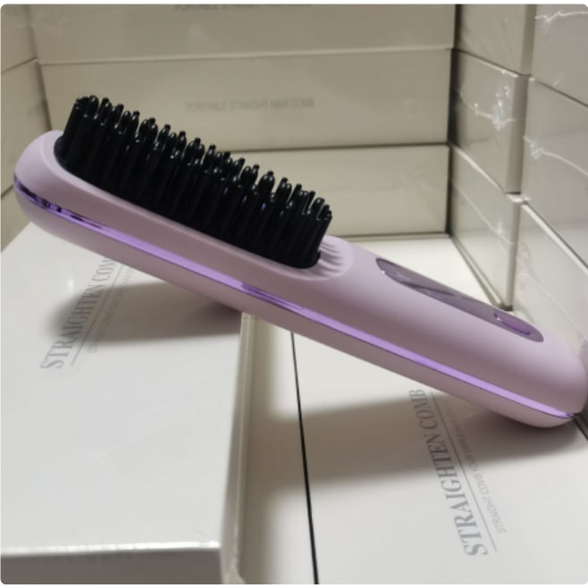 Cordless Hair Straightener Brush with Portable Wireless Design and Digital Temperature Display - Image 10