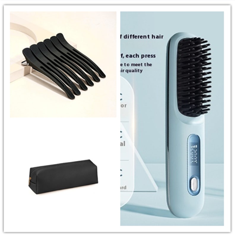 Cordless Hair Straightener Brush with Portable Wireless Design and Digital Temperature Display - Image 11