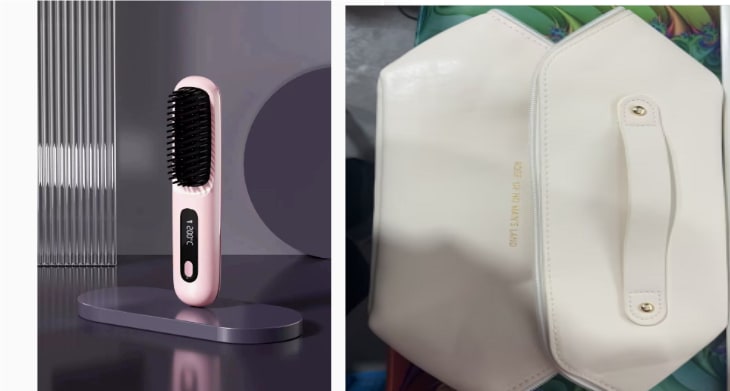 Cordless Hair Straightener Brush with Portable Wireless Design and Digital Temperature Display - Image 13