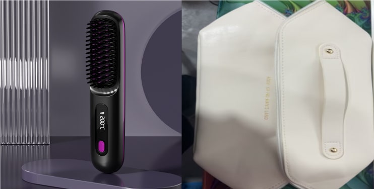 Cordless Hair Straightener Brush with Portable Wireless Design and Digital Temperature Display - Image 17