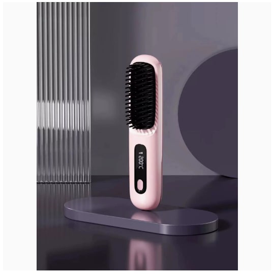 Cordless Hair Straightener Brush with Portable Wireless Design and Digital Temperature Display - Image 19