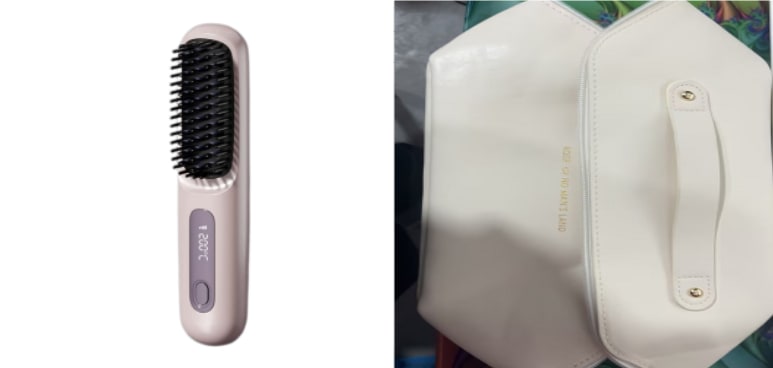 Cordless Hair Straightener Brush with Portable Wireless Design and Digital Temperature Display - Image 22