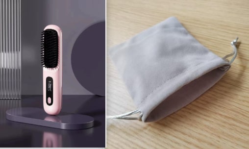 Cordless Hair Straightener Brush with Portable Wireless Design and Digital Temperature Display - Image 34