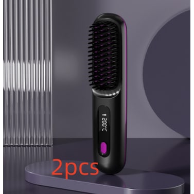 Cordless Hair Straightener Brush with Portable Wireless Design and Digital Temperature Display - Image 36