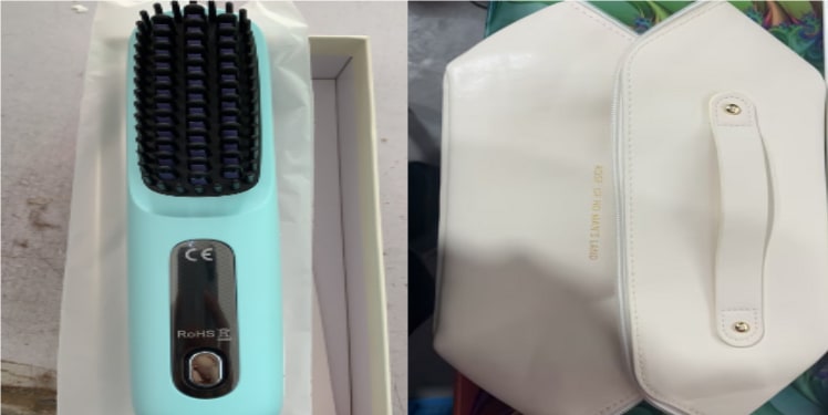 Cordless Hair Straightener Brush with Portable Wireless Design and Digital Temperature Display - Image 43