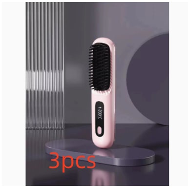 Cordless Hair Straightener Brush with Portable Wireless Design and Digital Temperature Display - Image 47