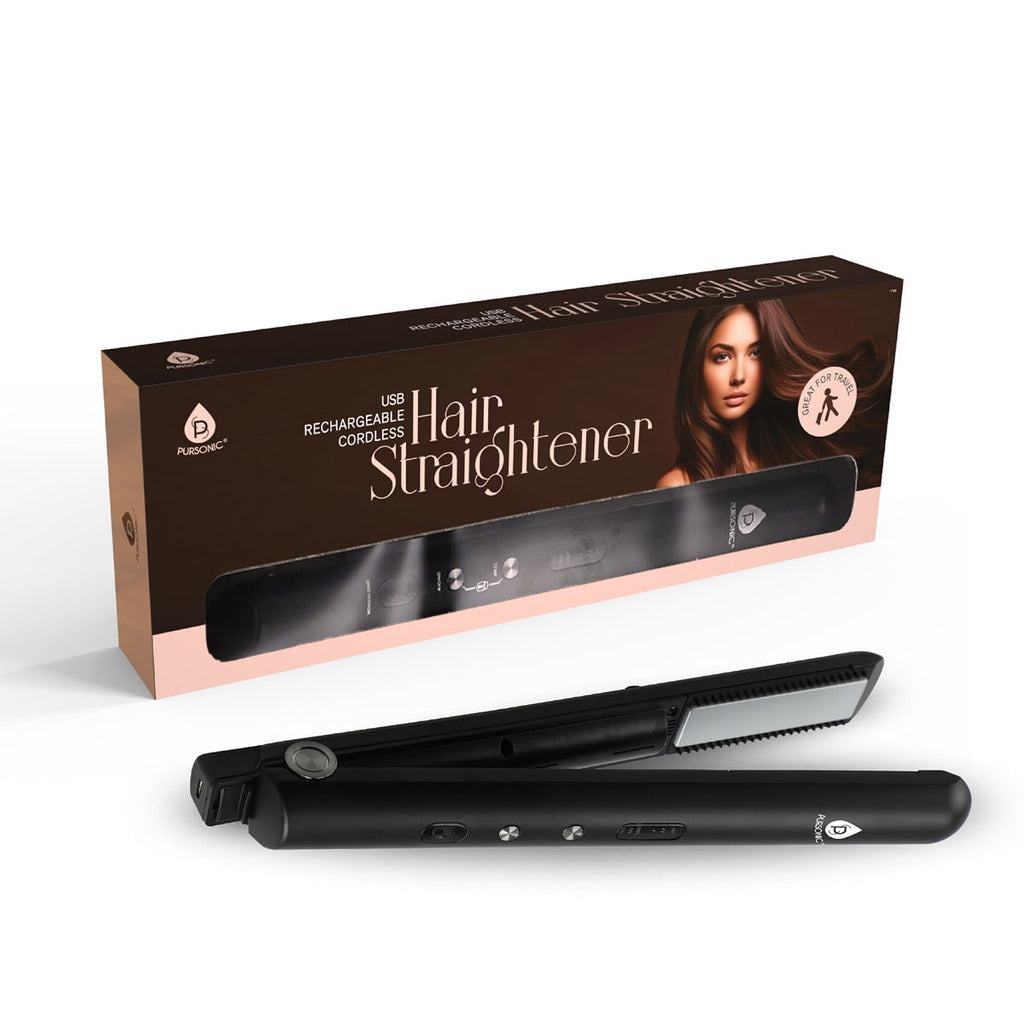 Cordless Hair Straightener Portable Ceramic Rechargeable USB LED Travel Wireless - Image 2