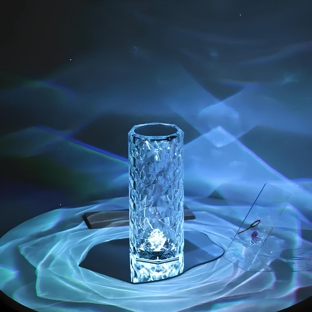 Cordless Rechargeable Crystal Table Lamp LED Color Changing Acrylic Wireless Rose - Image 5