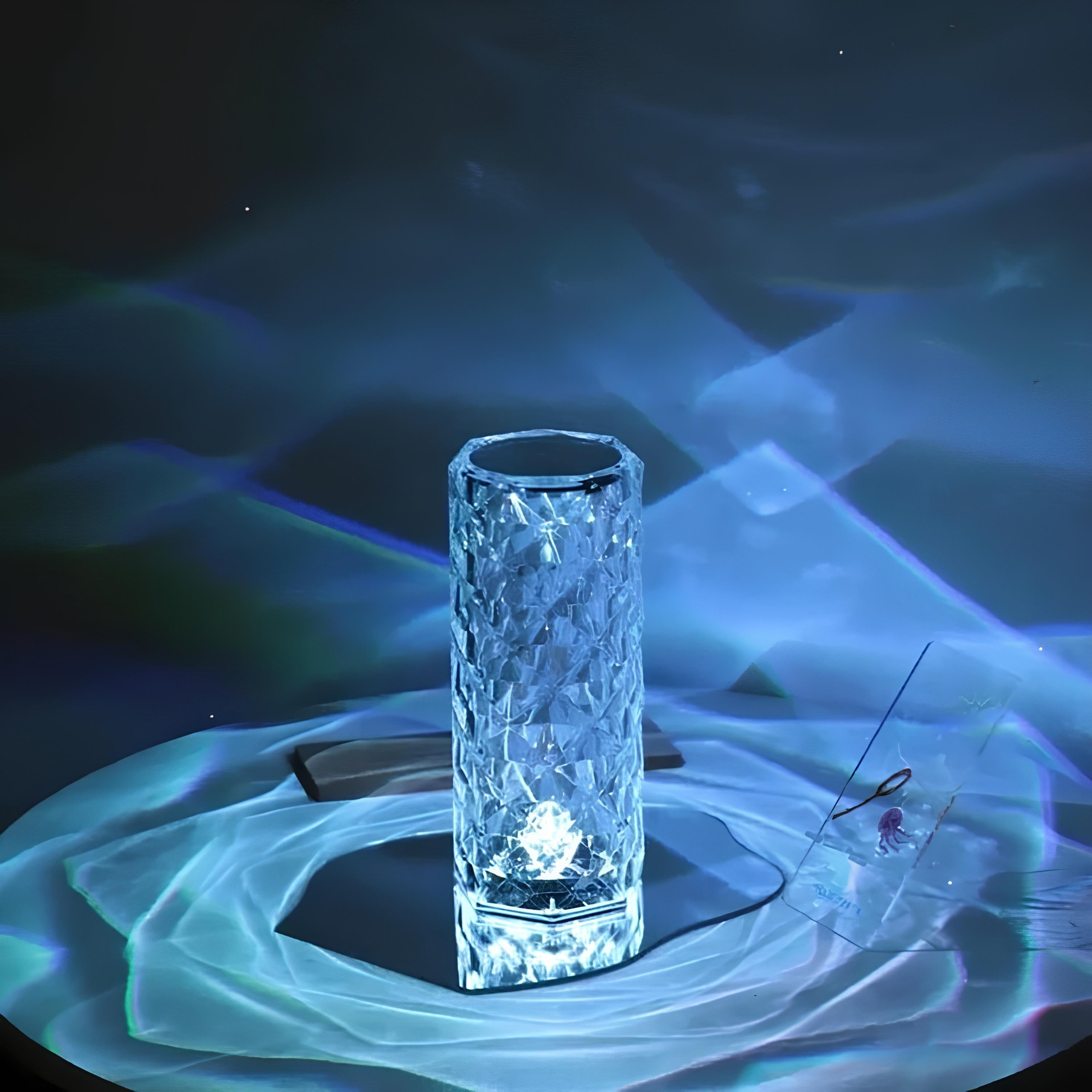 Cordless Rechargeable Crystal Table Lamp LED Color Changing Acrylic Wireless Rose - Image 5
