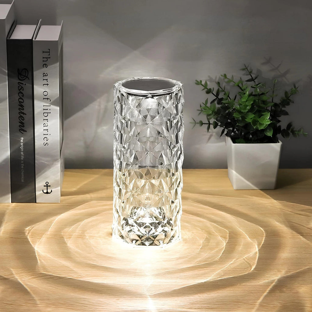 Cordless Rechargeable Crystal Table Lamp LED Color Changing Acrylic Wireless Rose - Image 6