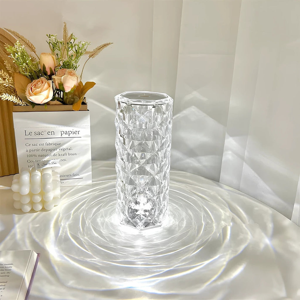 Cordless Rechargeable Crystal Table Lamp LED Color Changing Acrylic Wireless Rose - Image 8