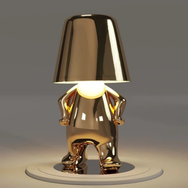 Cordless Table Lamp Rechargeable LED USB Metal Figure Sitting Standing Poses Thinker - Image 11