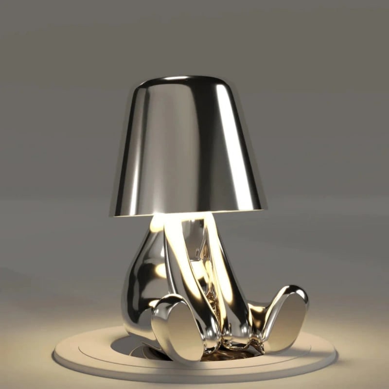 Cordless Table Lamp Rechargeable LED USB Metal Figure Sitting Standing Poses Thinker - Image 15