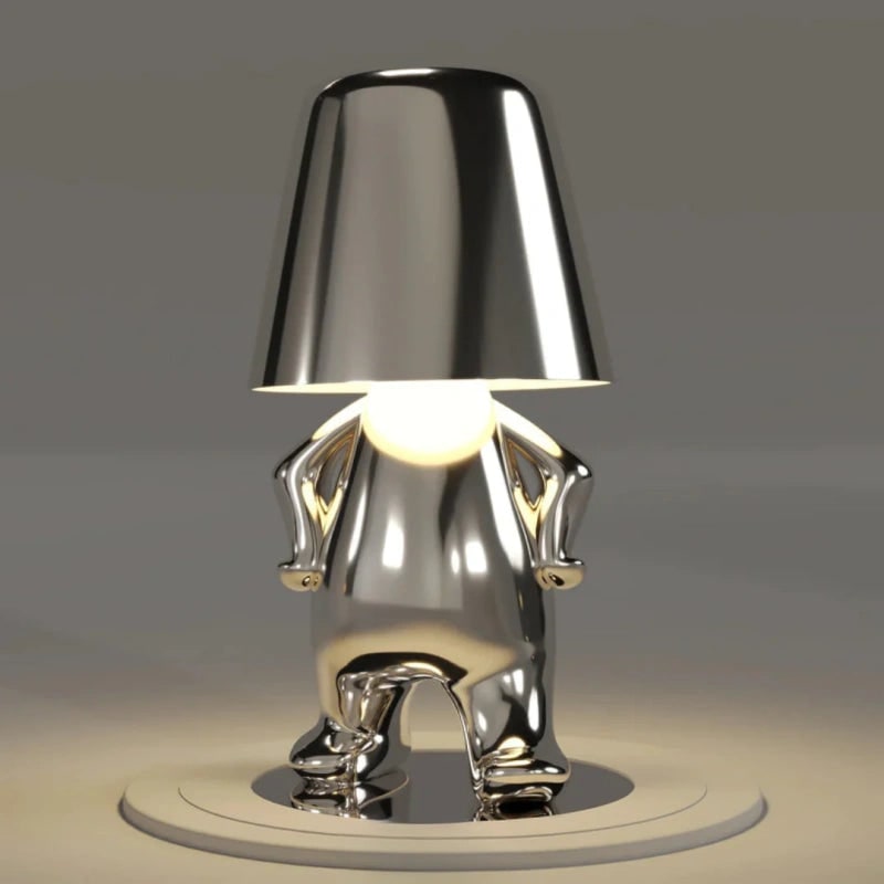 Cordless Table Lamp Rechargeable LED USB Metal Figure Sitting Standing Poses Thinker - Image 16