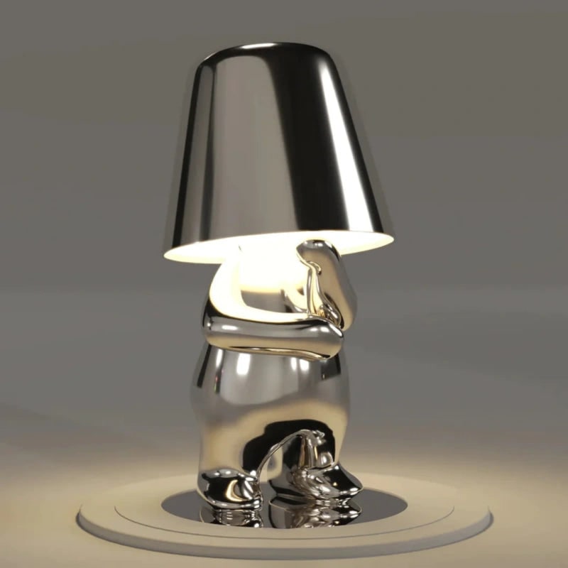 Cordless Table Lamp Rechargeable LED USB Metal Figure Sitting Standing Poses Thinker - Image 18