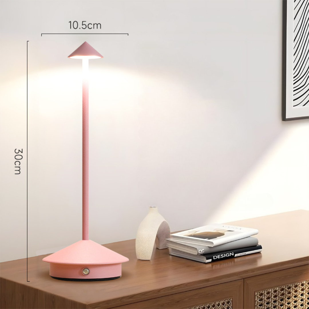 Cordless Table Lamp with Rechargeable Battery LED Portable Lighting with Conical Shade - Image 12