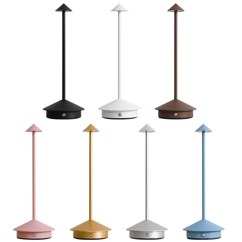 Cordless Table Lamp with Rechargeable Battery LED Portable Lighting with Conical Shade - Image 5