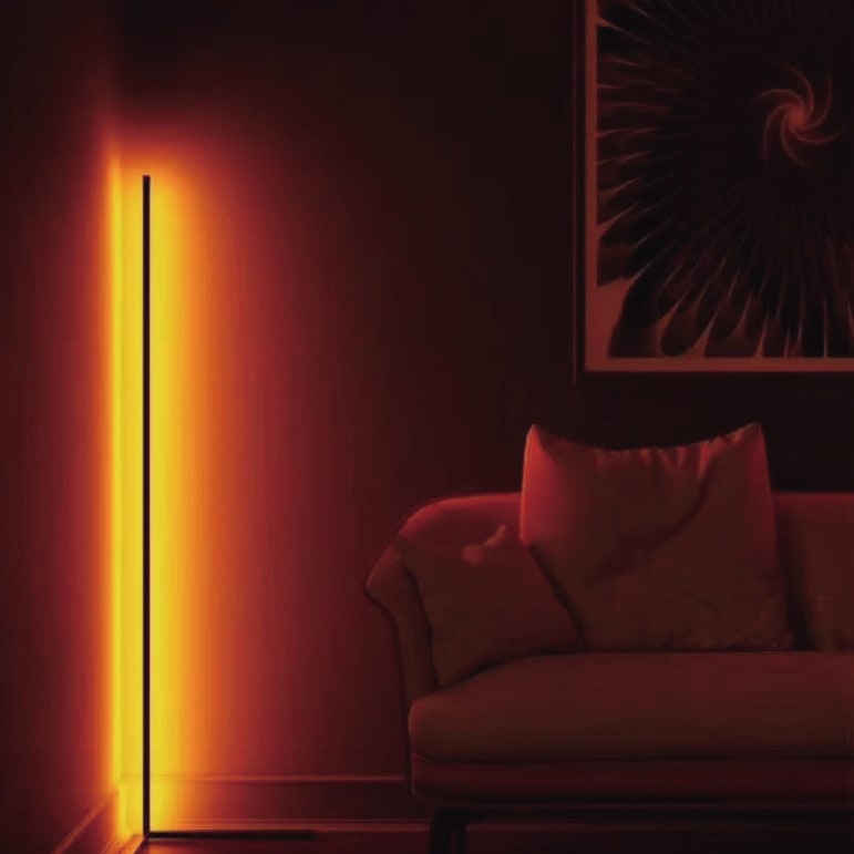 Corner Floor Lamp with Remote Control and Color Changing Rgb LED Light Mid Century Modern - Image 3