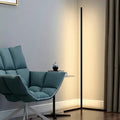 Corner Floor Lamp with Remote Control Minimalist Arc Design and Dimmable LED Light - Image 1